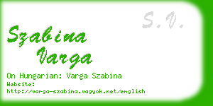 szabina varga business card